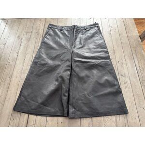 NWT ITMFL In The Mood For Love Revolve Black Leather Wide Leg Capri Pants Size M